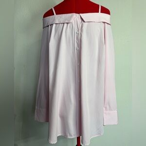 Skies Are Blue Pink Off-Shoulder Top